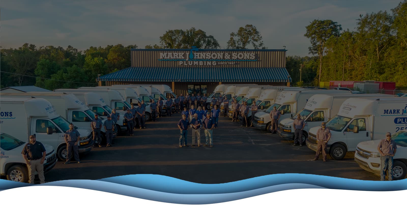 Mark Johnson & Sons family and service truck at their North Louisiana shop